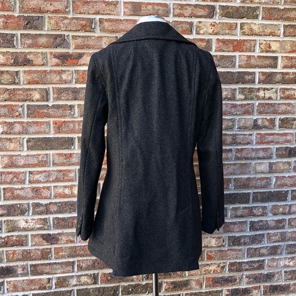 🚚SALE J. Crew 100% Wool Gray Button Up Coat - Picture 5 of 6